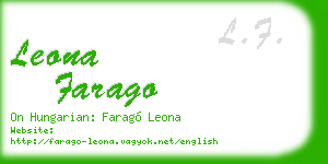 leona farago business card